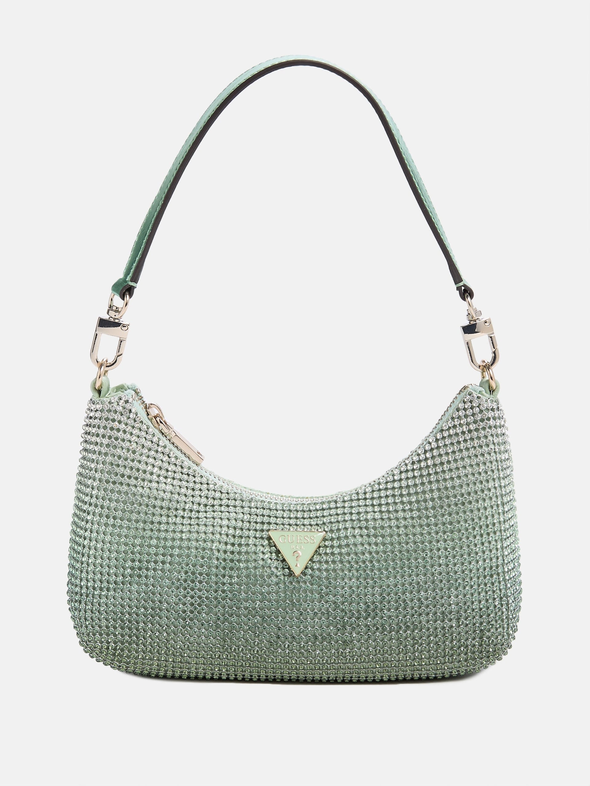 Bolsa de ombro mini Zalina Ombré com strass
