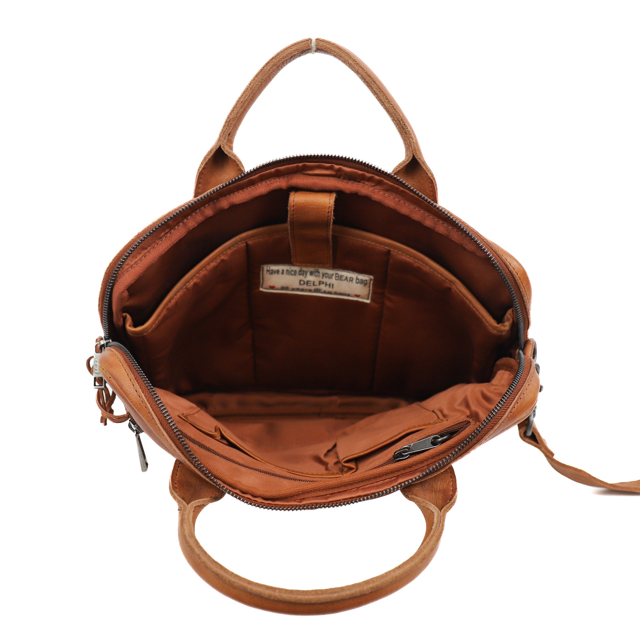 Compacte Laptoptas 'Delphi' cognac COGNAC