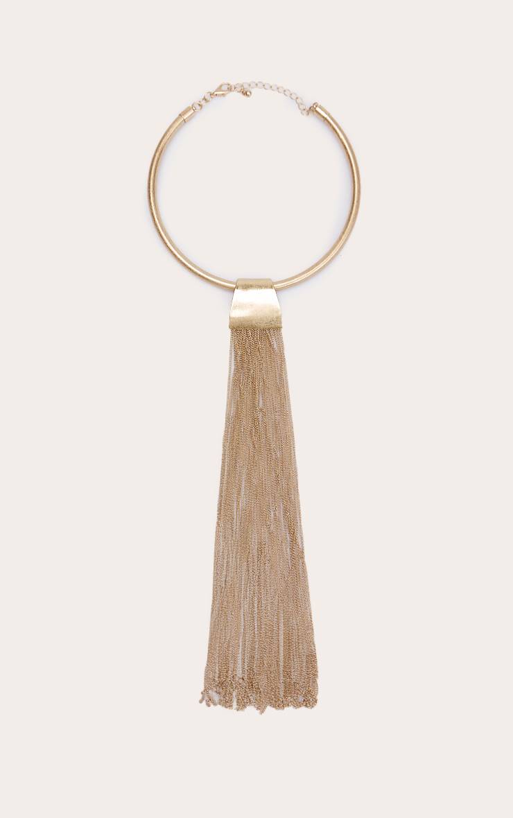 Doré Collier Ras-de-cou À Chaîne Drapée