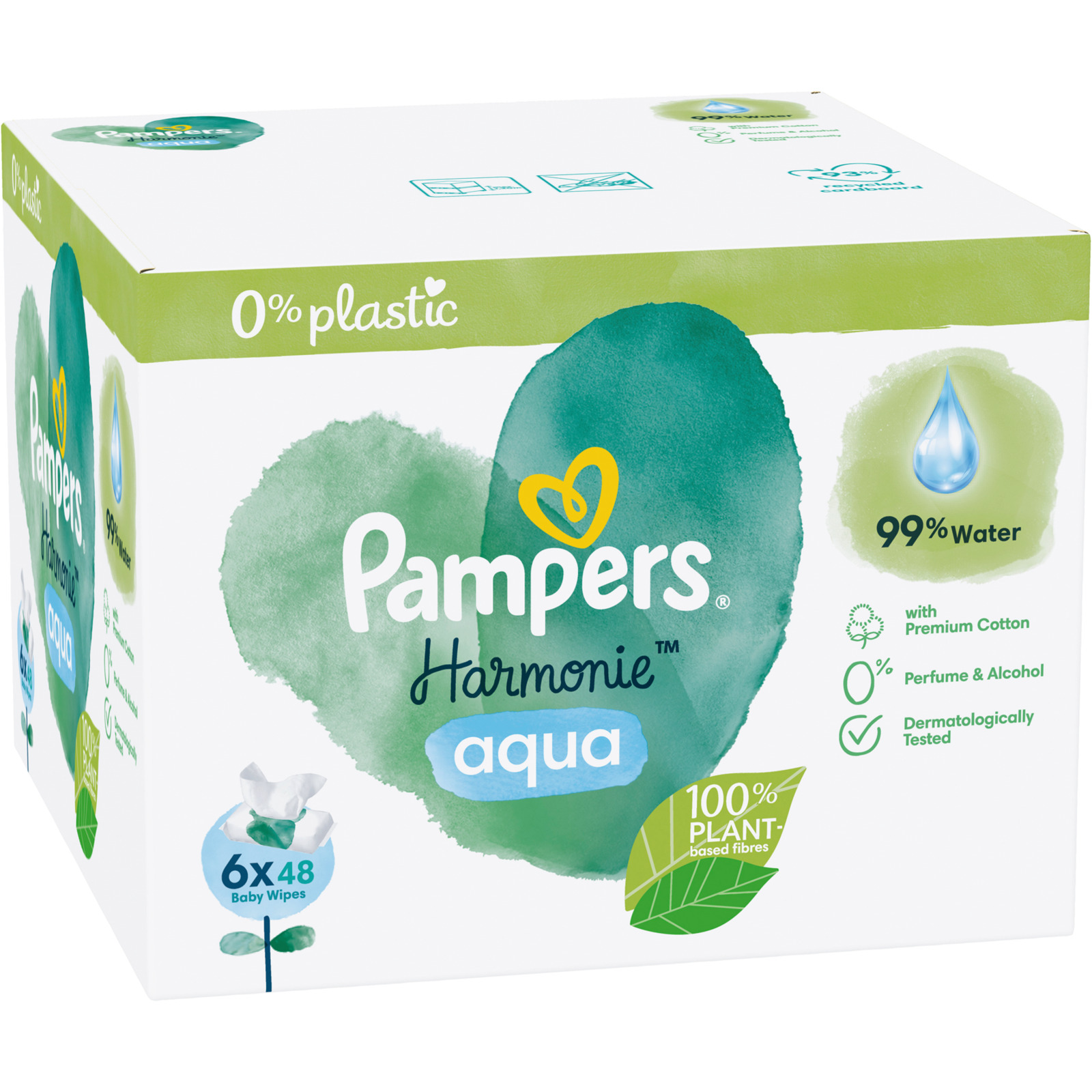 Pampers Feuchttücher Harmonie Aqua 6 x 48 Stück