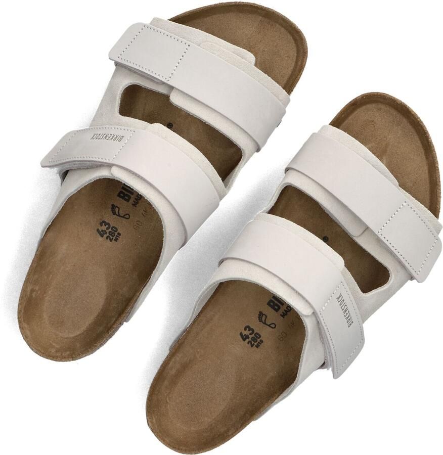 BIRKENSTOCK Slippers Heren Uji Maat: 41 Materiaal: Suède Kleur: Wit