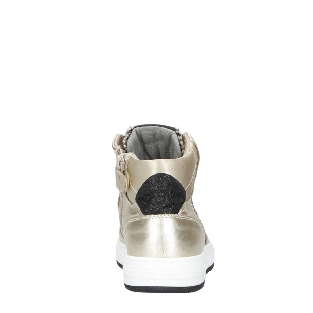 Red Code leren sneakers goud
