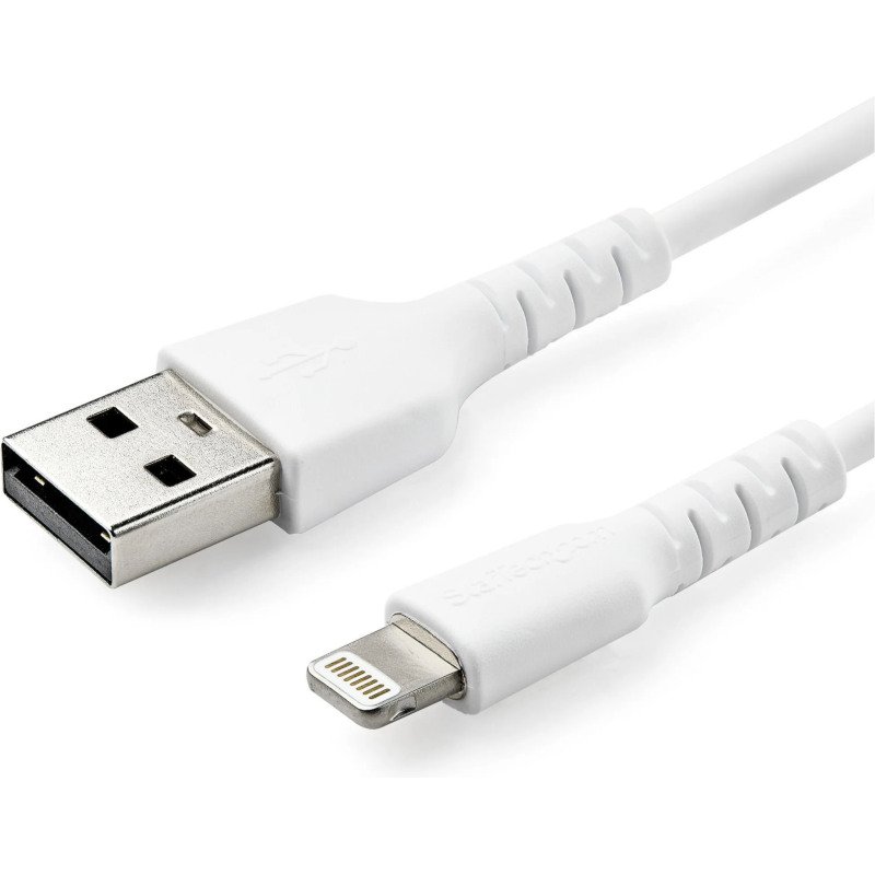 StarTech.com câble de charge/synchronisation USB-A vers lightning blanc robuste 1 m en fibre aramide