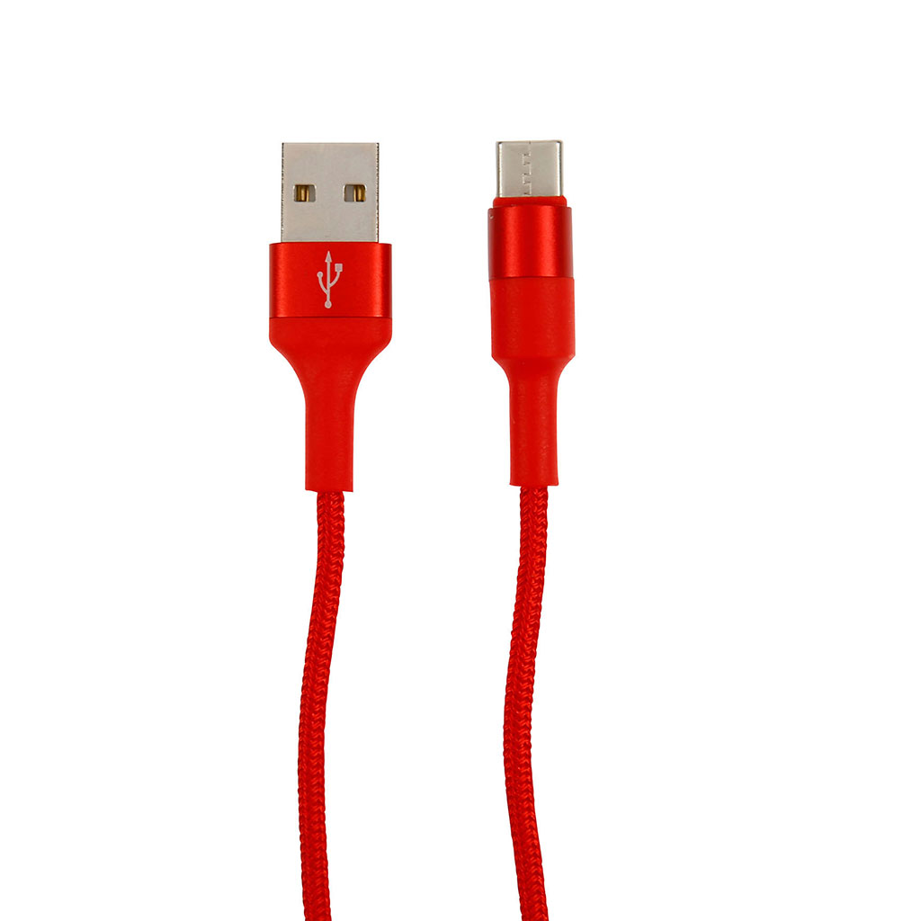 Câble de charge USB-C nylon tressé rouge 3m