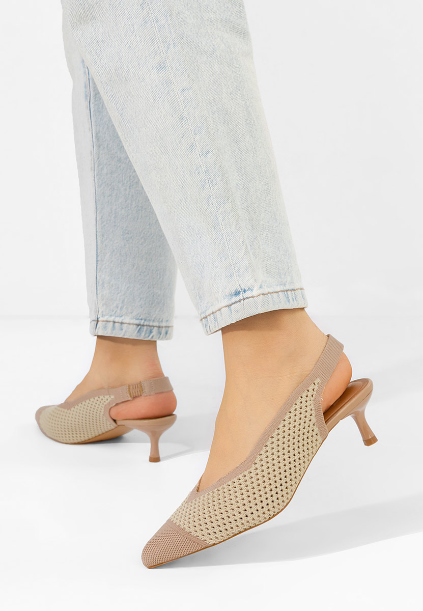 Chaussures slingback beige Jimenia