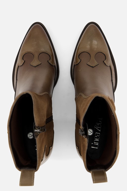 Linea Zeta Cowboylaarzen taupe Leer