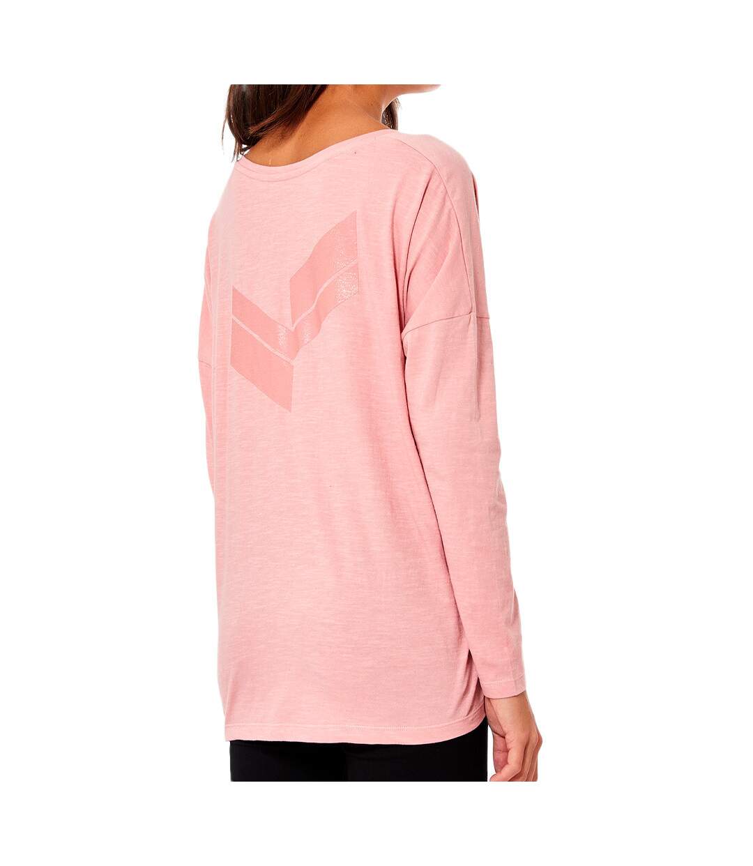 T-shirt Manches Longues Rose Femme Kaporal 23