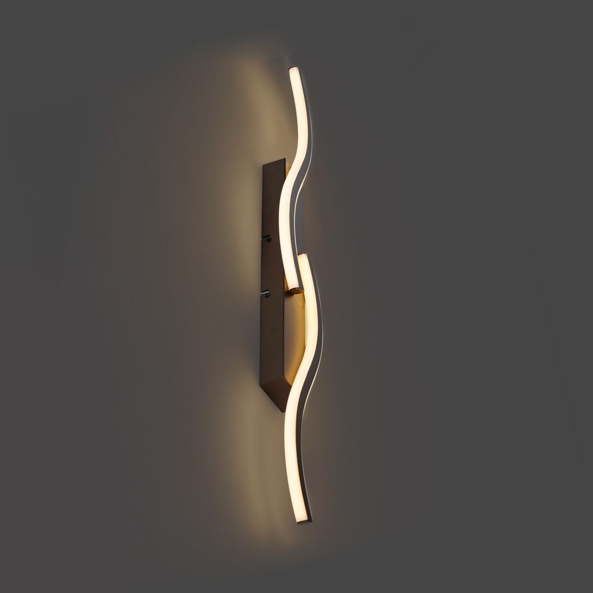 Design wandlamp donker brons 3-staps dimbaar 2-lichts - Bummy