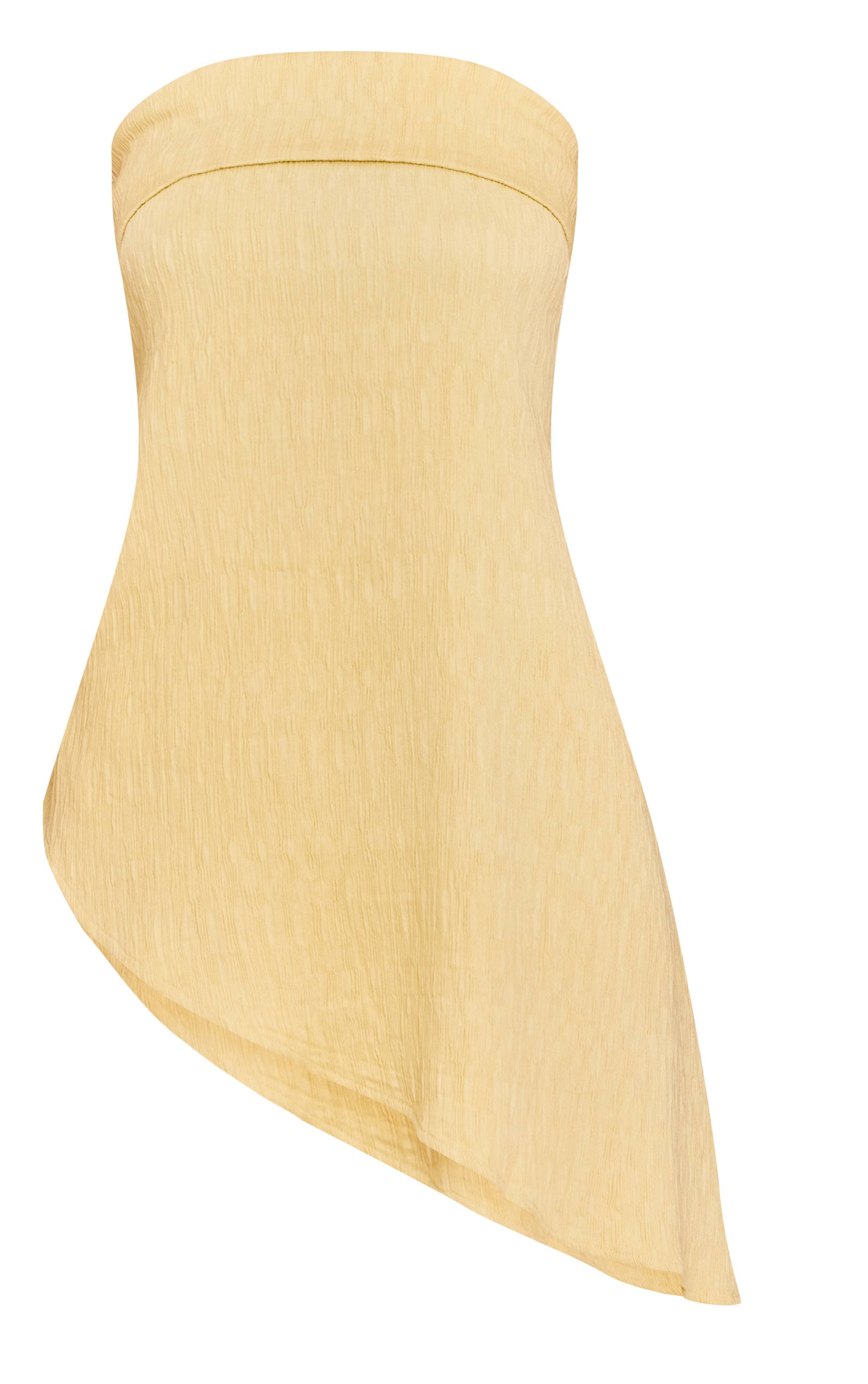 Citron Haut Bandeau À Détail Drapé Asymétrique