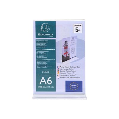 Exacompta - Présentoir porte-visuel droit - A6 vertical