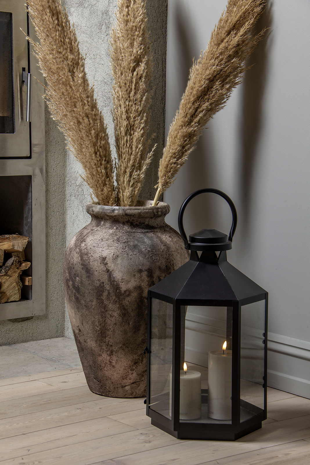 Rome vase Brun-beige. H50,5 cm