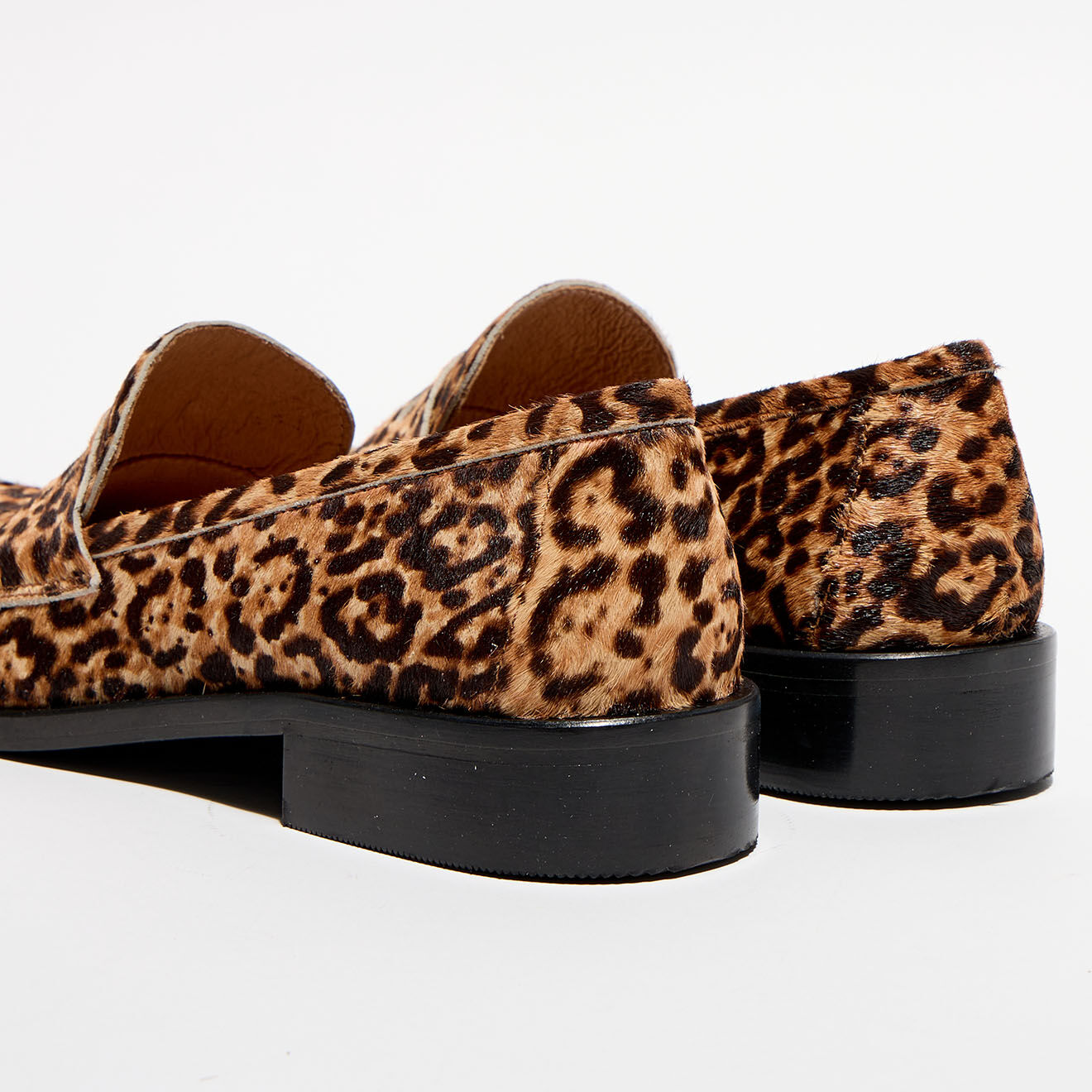 Apologie Mocassins en Cuir façon poulain Juliette léopard