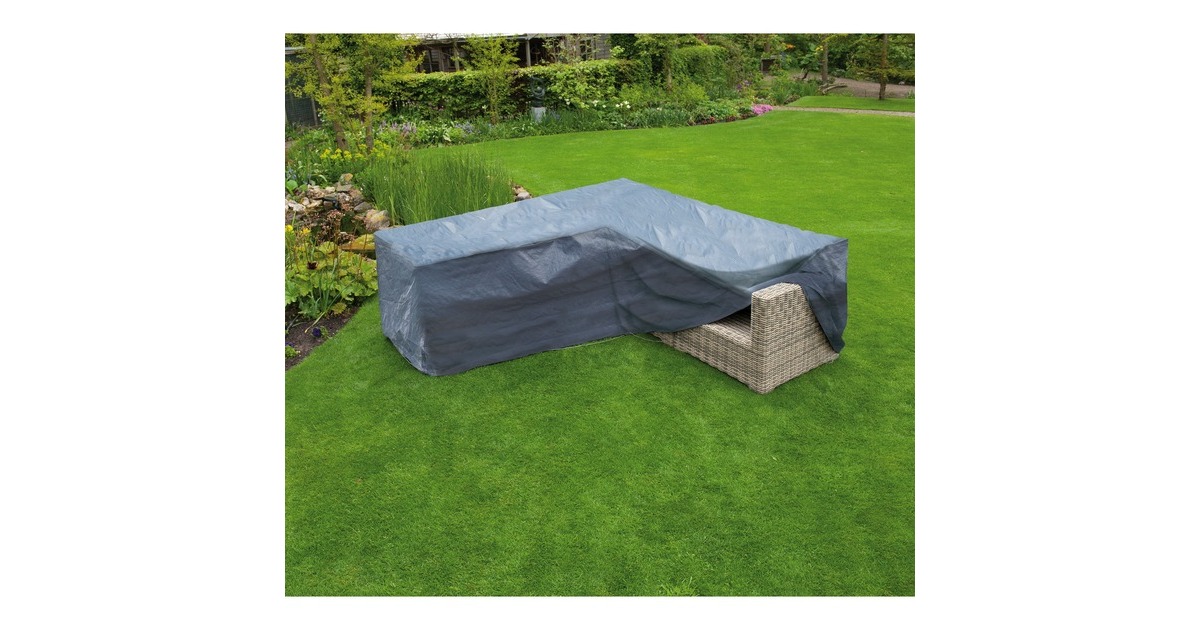 NatureTuinmeubelafdekhoes voor loungeset L-vorm afdekking  (Grijs, 6031612)
