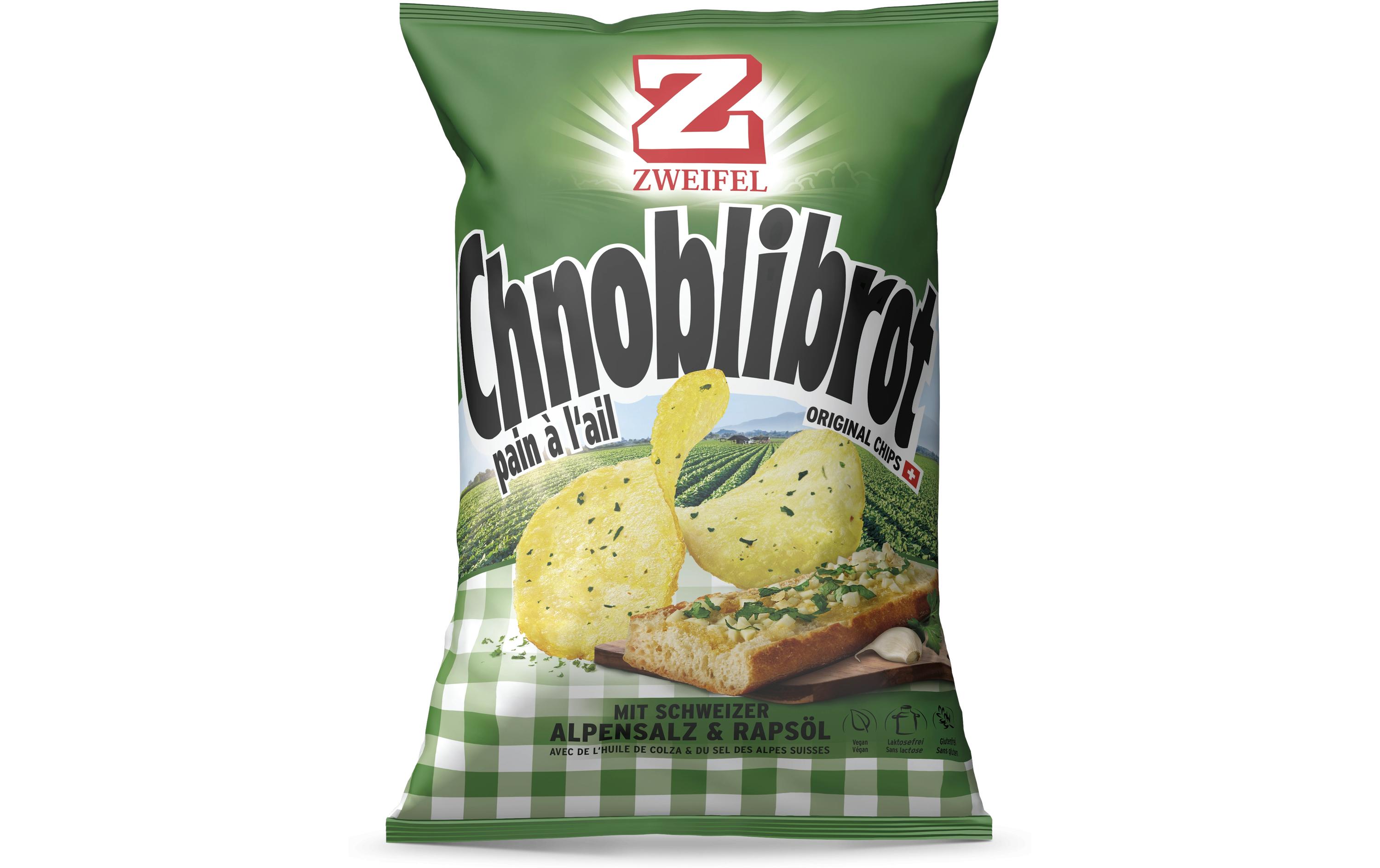 Original Chips Chnoblibrot 175 gKnusprige Chips mit dem würzigen Geschmack von Chnoblibrot