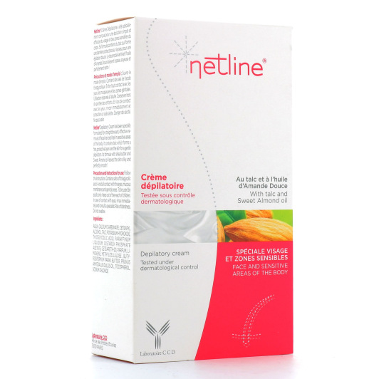 Crème dépilatoire visage et zones sensibles Netline