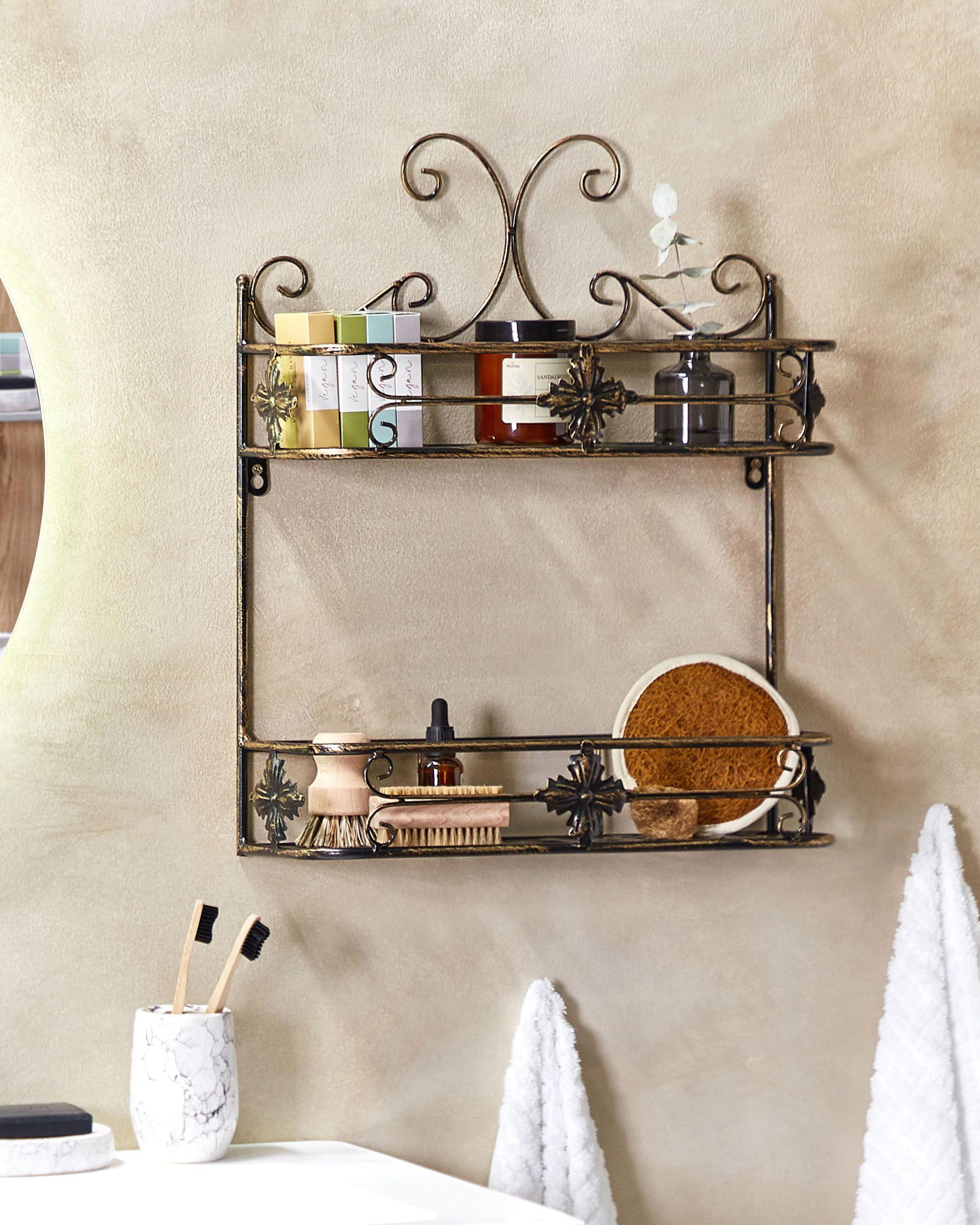 Badkamer wandplank zwart MARAYES