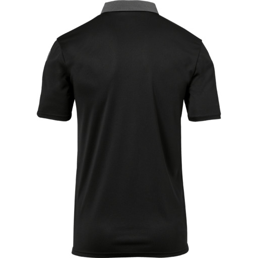 Camisa polo Offense 23 preta/antracite/amarela limão Uhlsport