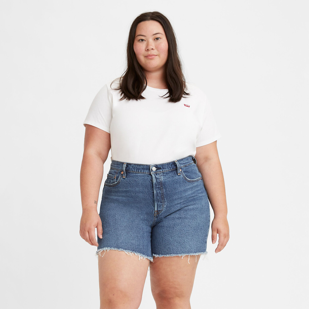 LEVI'S PLUS<br>Camiseta de manga curta com logo na frente