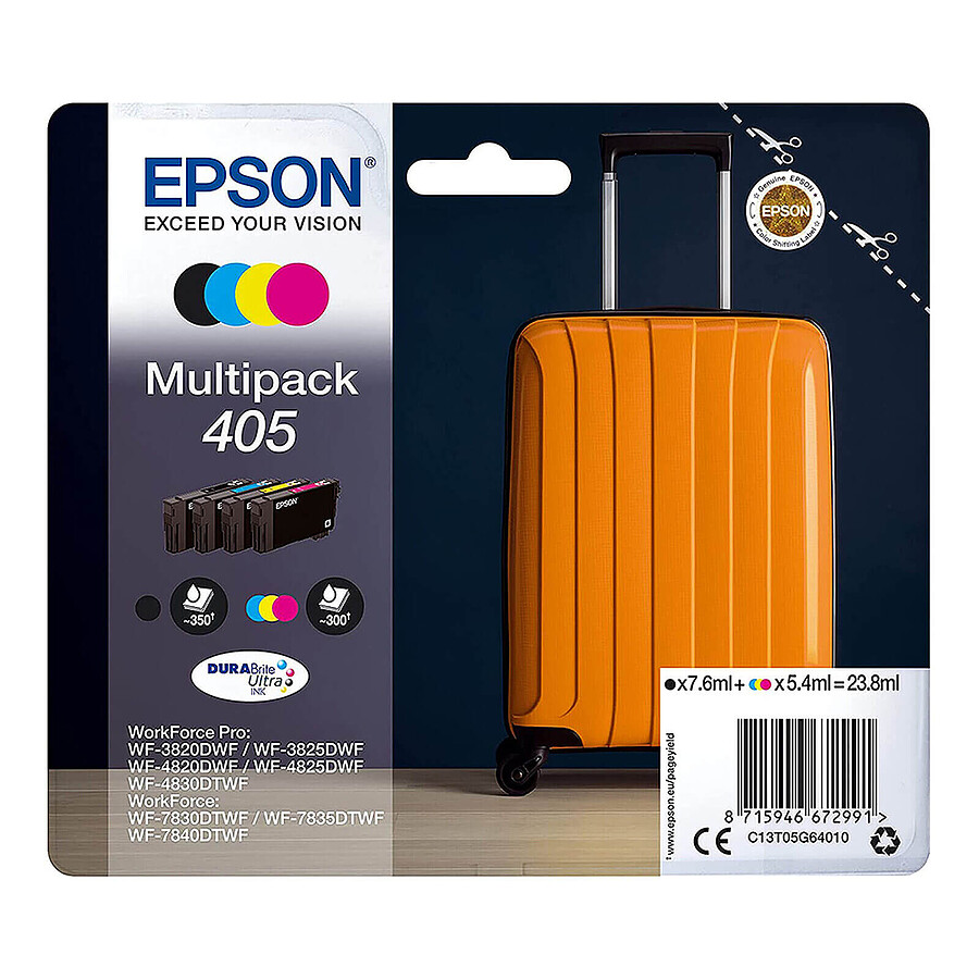 Epson WorkForce Pro WF-4825DWF + Epson Valise 405 4 couleurs