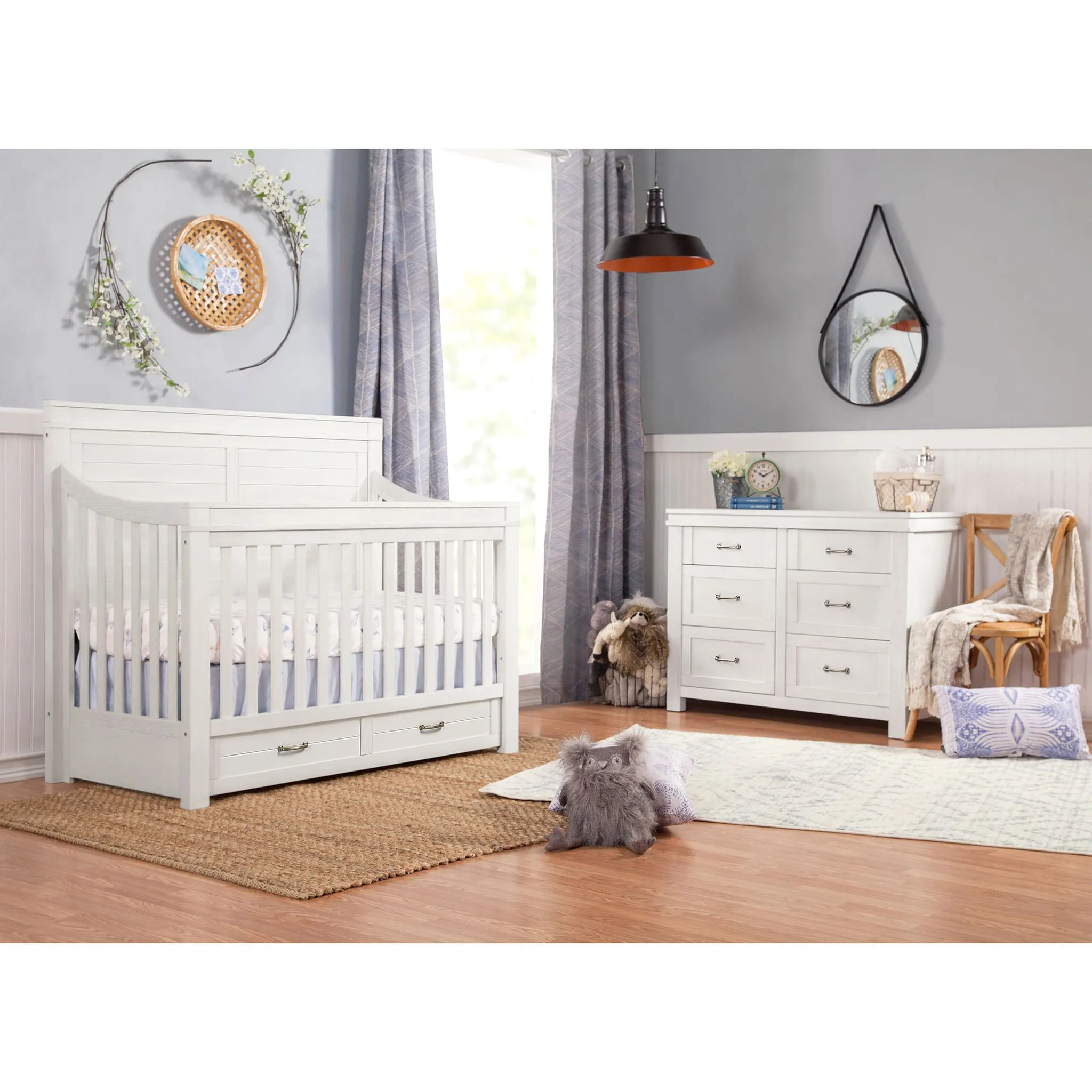 Million Dollar Baby Couchette Convertible 4 en 1 Wesley Farmhouse - Blanc Héritage