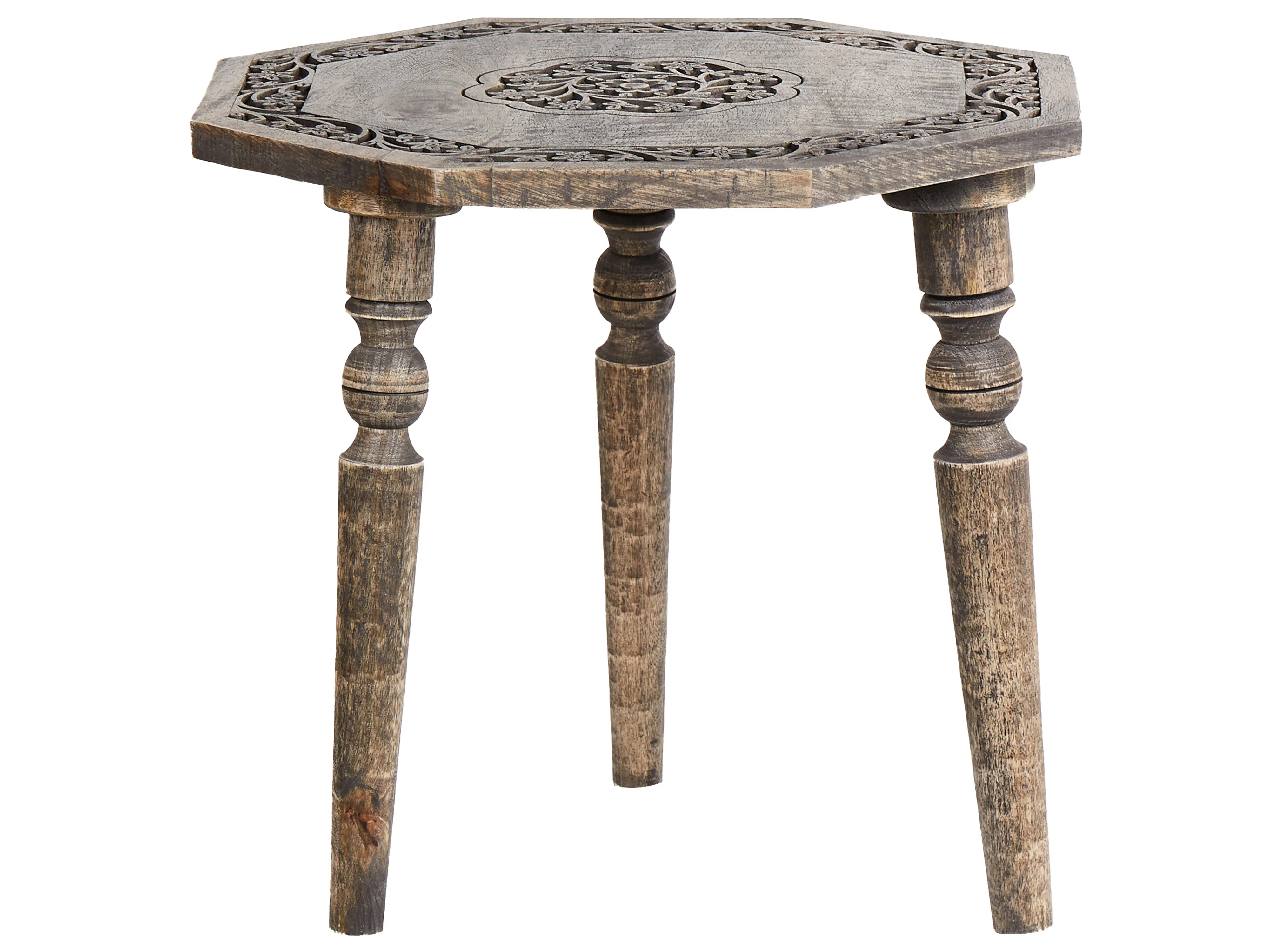 Bijzettafel WANDILO Mangohout Bruin