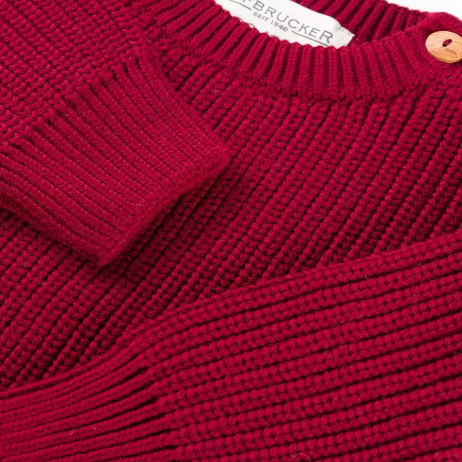 Hofbrucker Oversize Baby Strickpulli Lara Cranberry