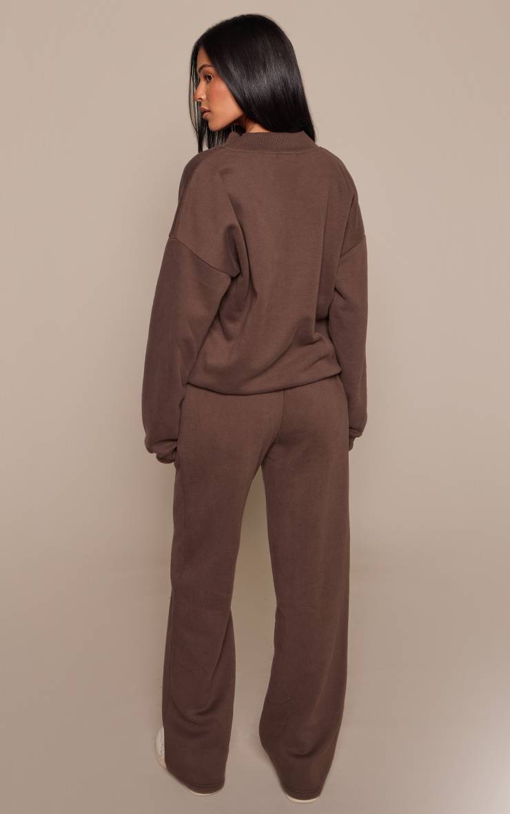Chocolat Jogging Droit Imprimé Éditions Tall