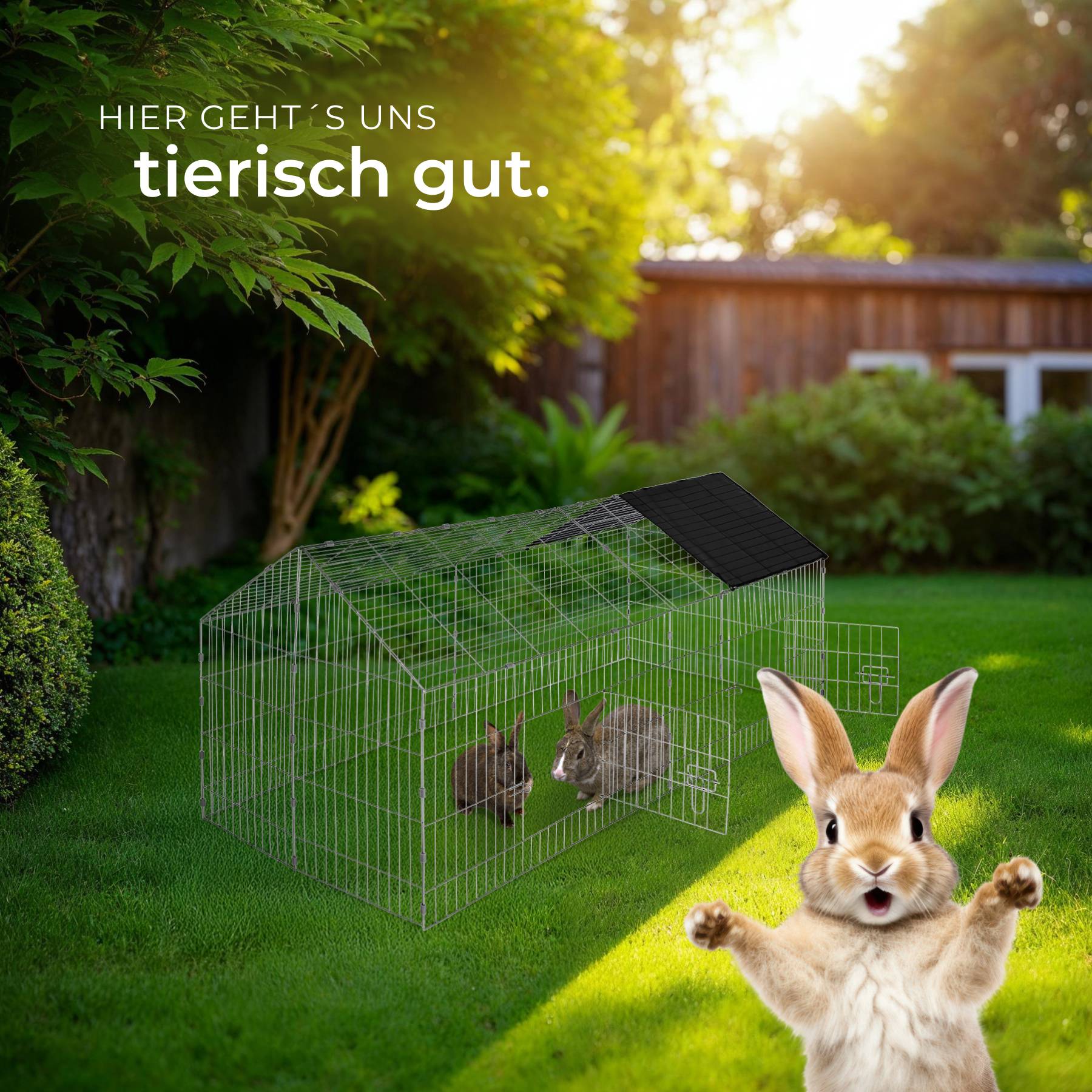 Freilaufgehege für Kaninchen