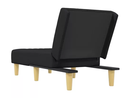 Prolenta Premium - Chaise longue noir tissu