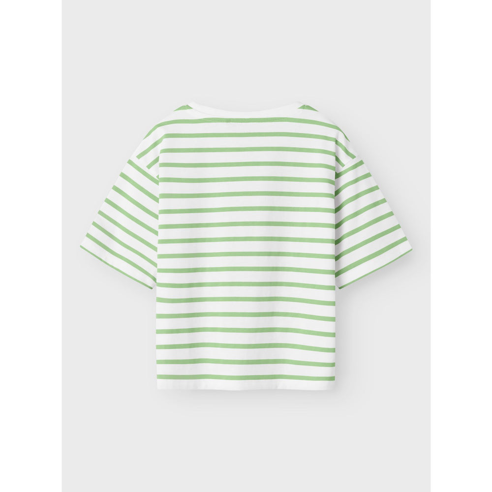 Køb Name It Bright White Arcdian Green Nkfvitanni Ss Kort Rlx Top
