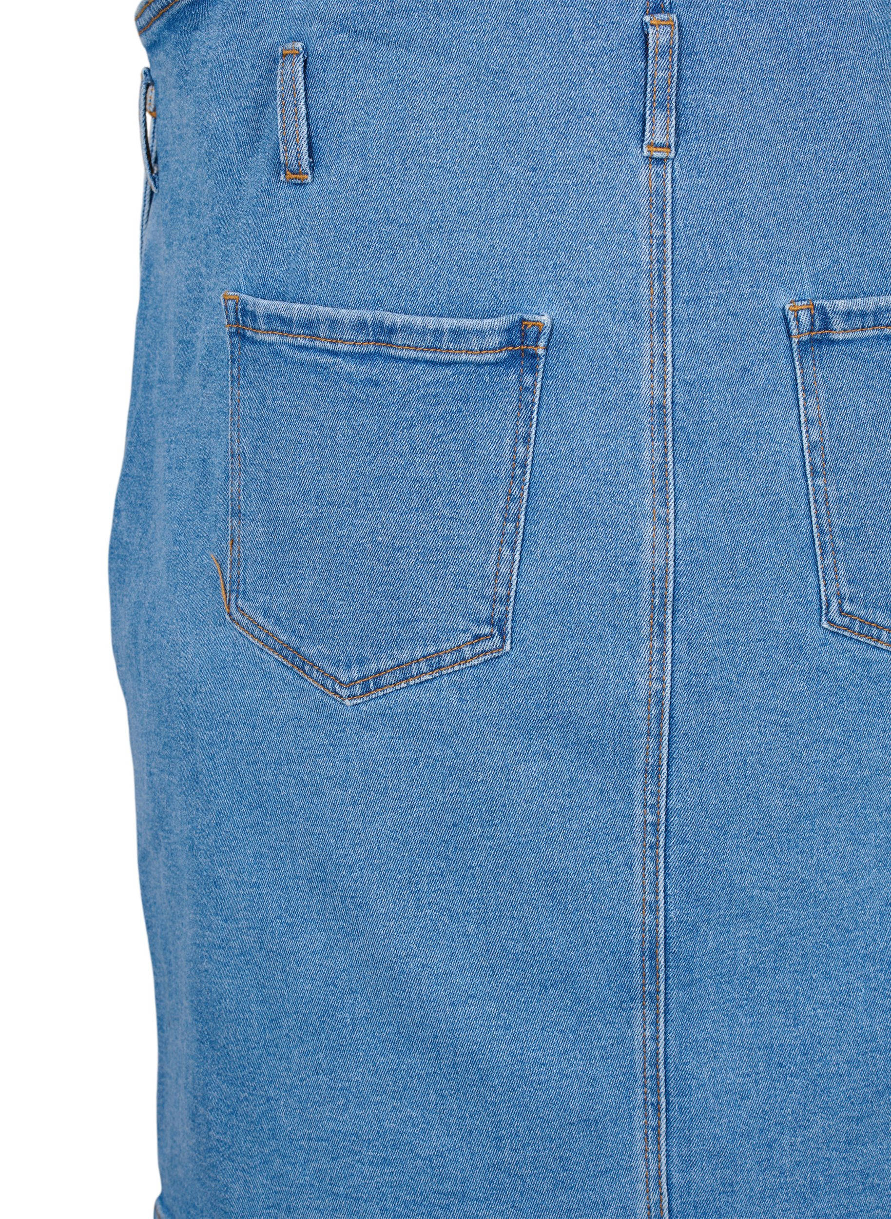 Zizzi spijkerjurk JSILJA medium blue denim
