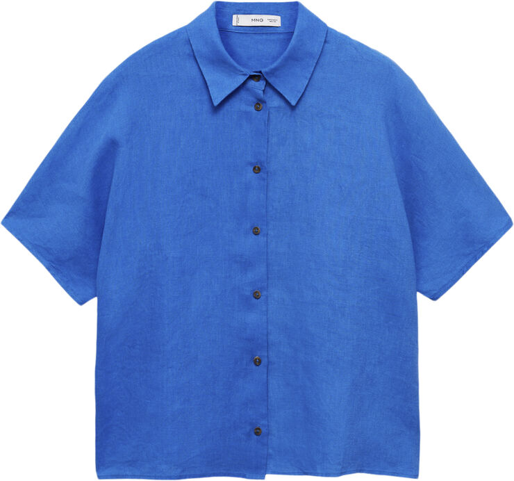 MANGO Linen 100% shirt 55