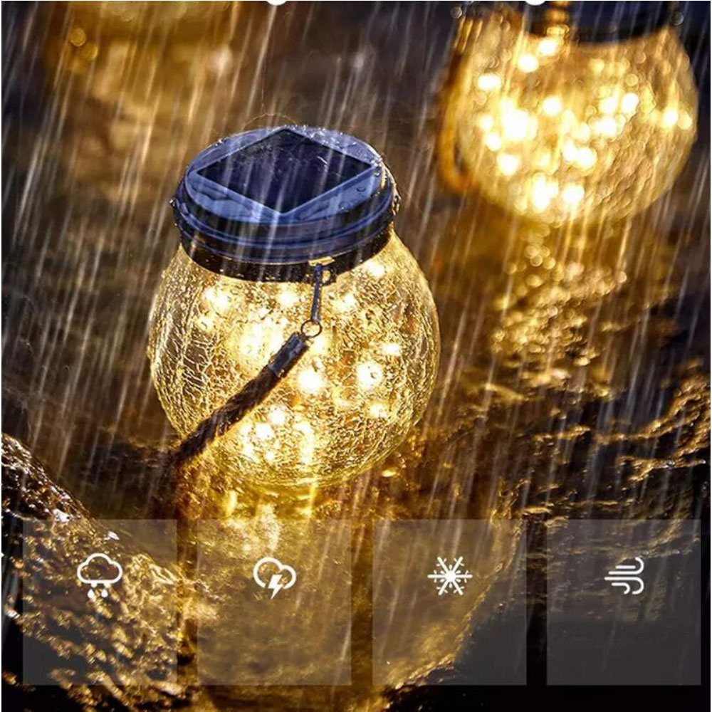(13x12cm) LED Solar Lampe Outdoor Messing Laterne Gartenleuchte - Warmweiss