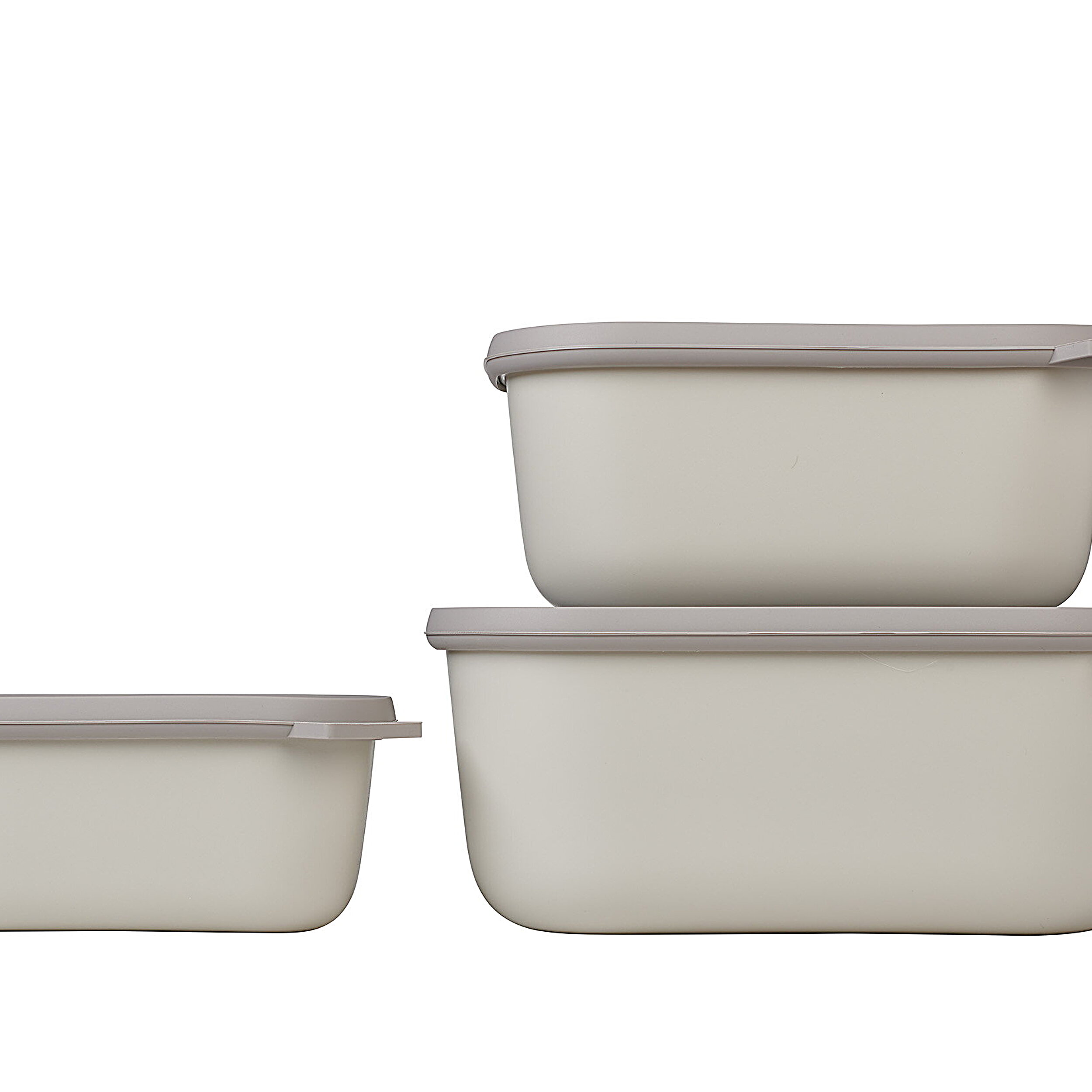 Mepal Cirqula 3-delig rechthoekige XL vershouddozen - White