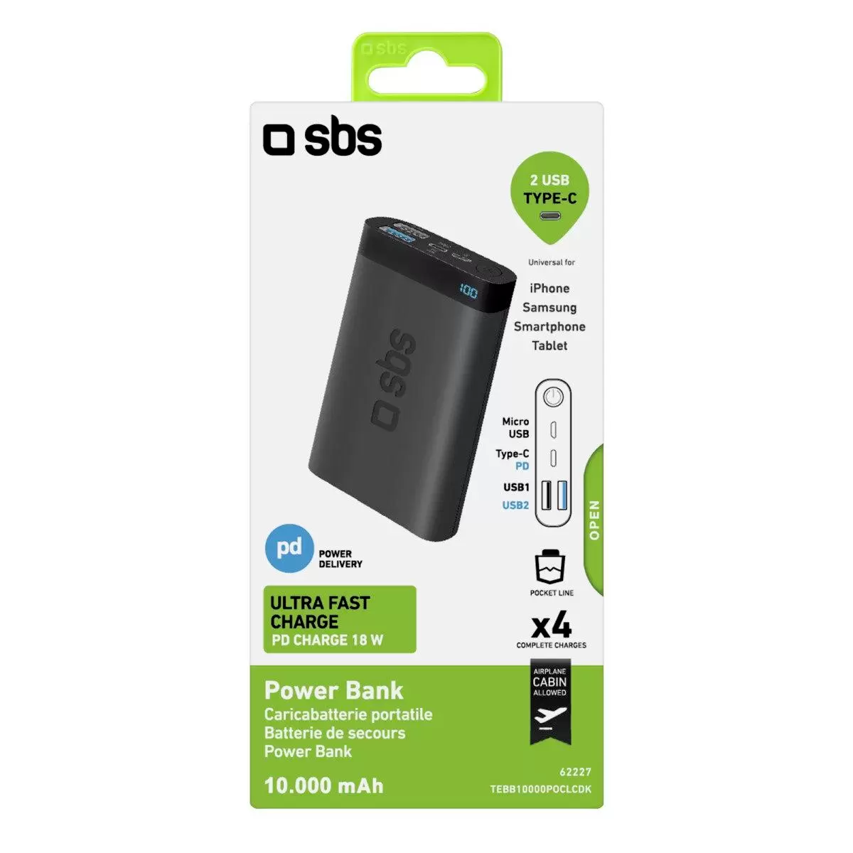 Powerbank SBS Power Bank Pocket 10.000