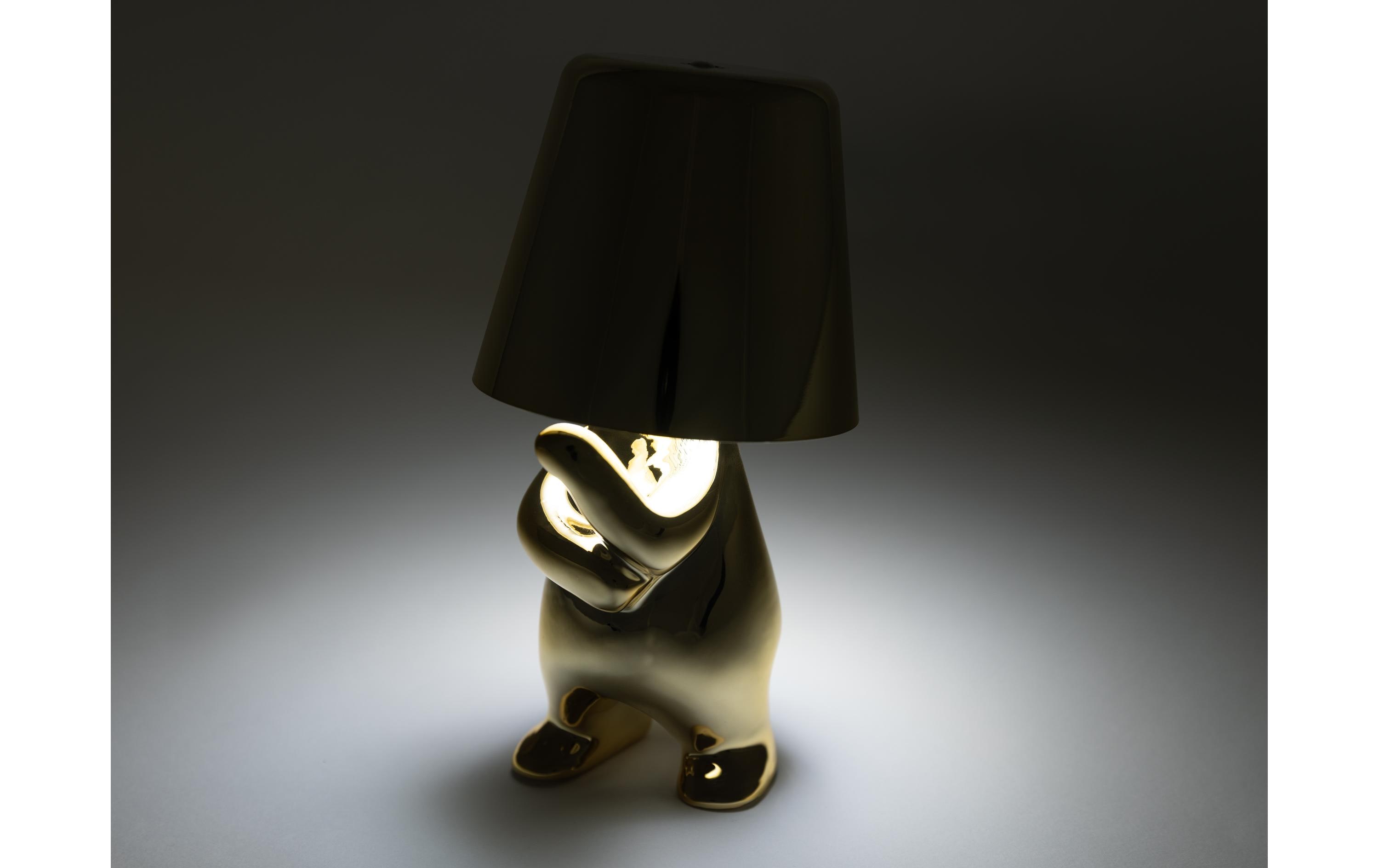 LED Stimmungslicht THINKER GoldPortable Akku-Tischleuchte