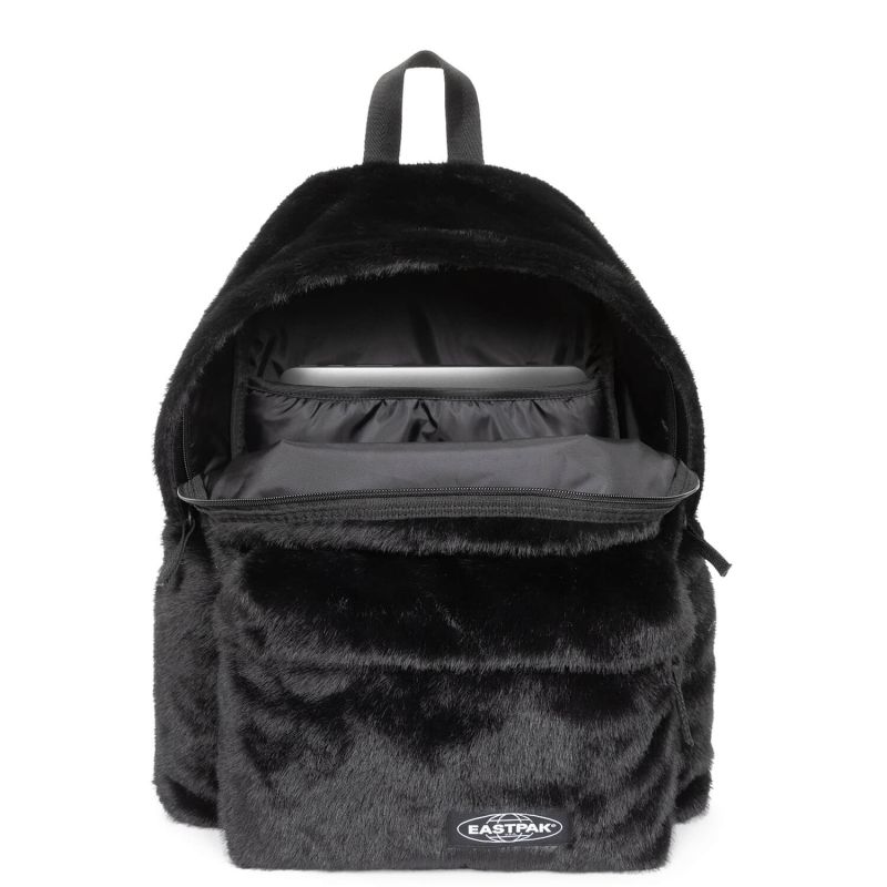 Sac à dos Padded Pak'r 40 cm effet fourrure Fuzzy Black