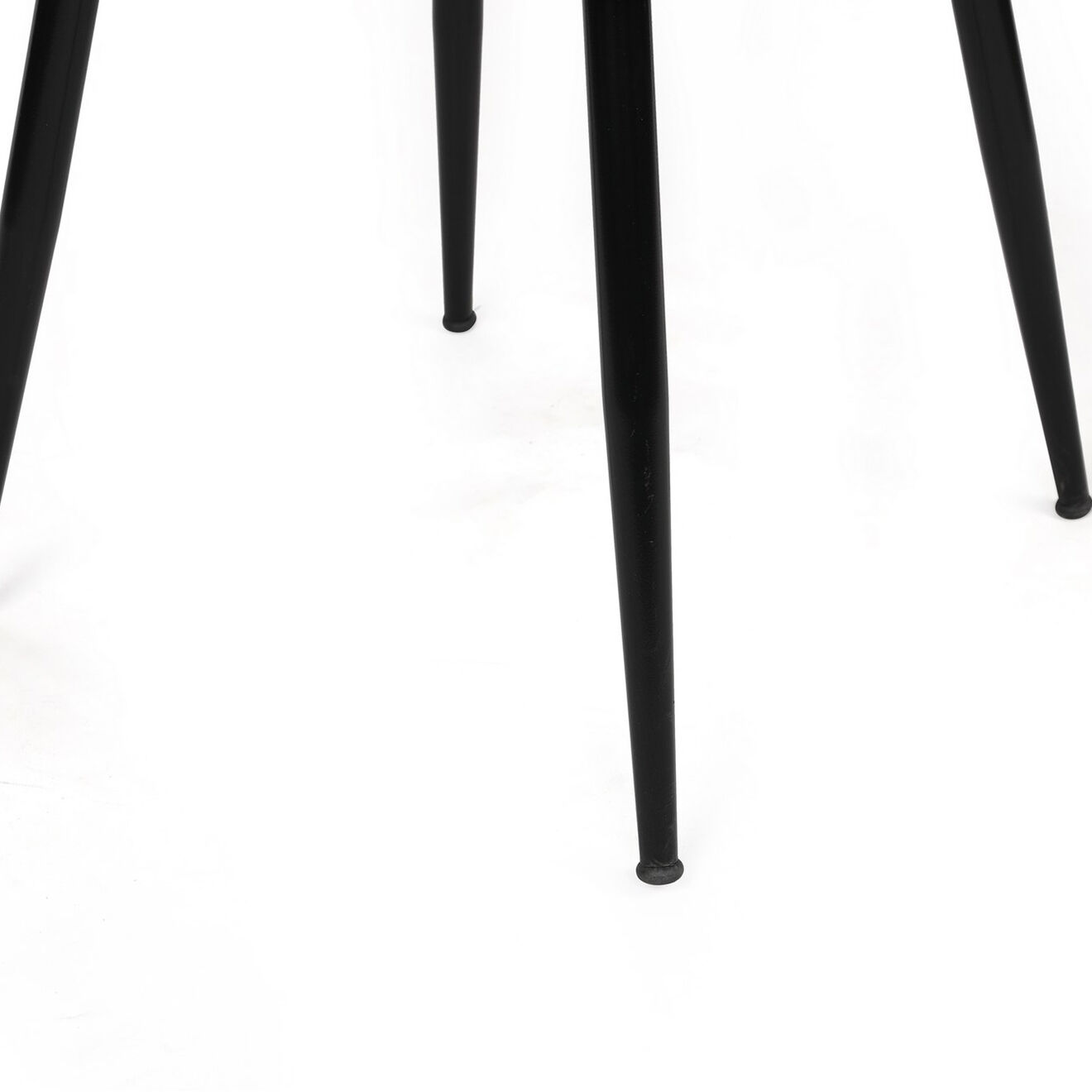 Wooden Art 2 Chaises Kusakli crème/noir - 43x82x43 cm