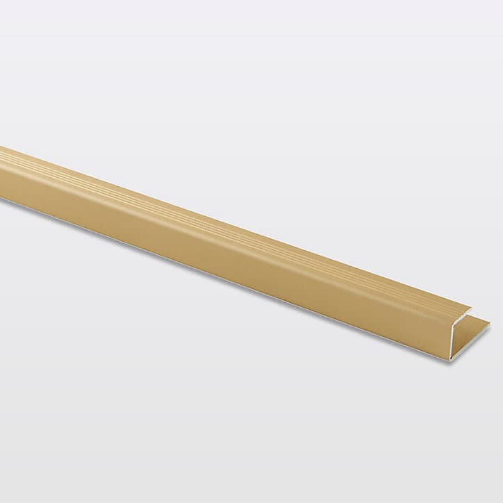 Profilé de finition en U en aluminium pour sol , décor doré mat GoodHome 10,5 x 1 800 mm