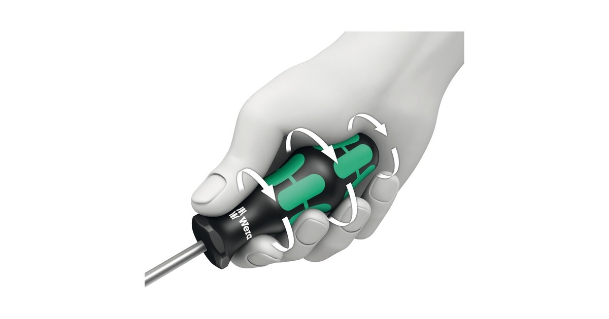 Wera334/6 Schroevendraaierset Kraftform Plus  (Zwart/groen, 6-delig)