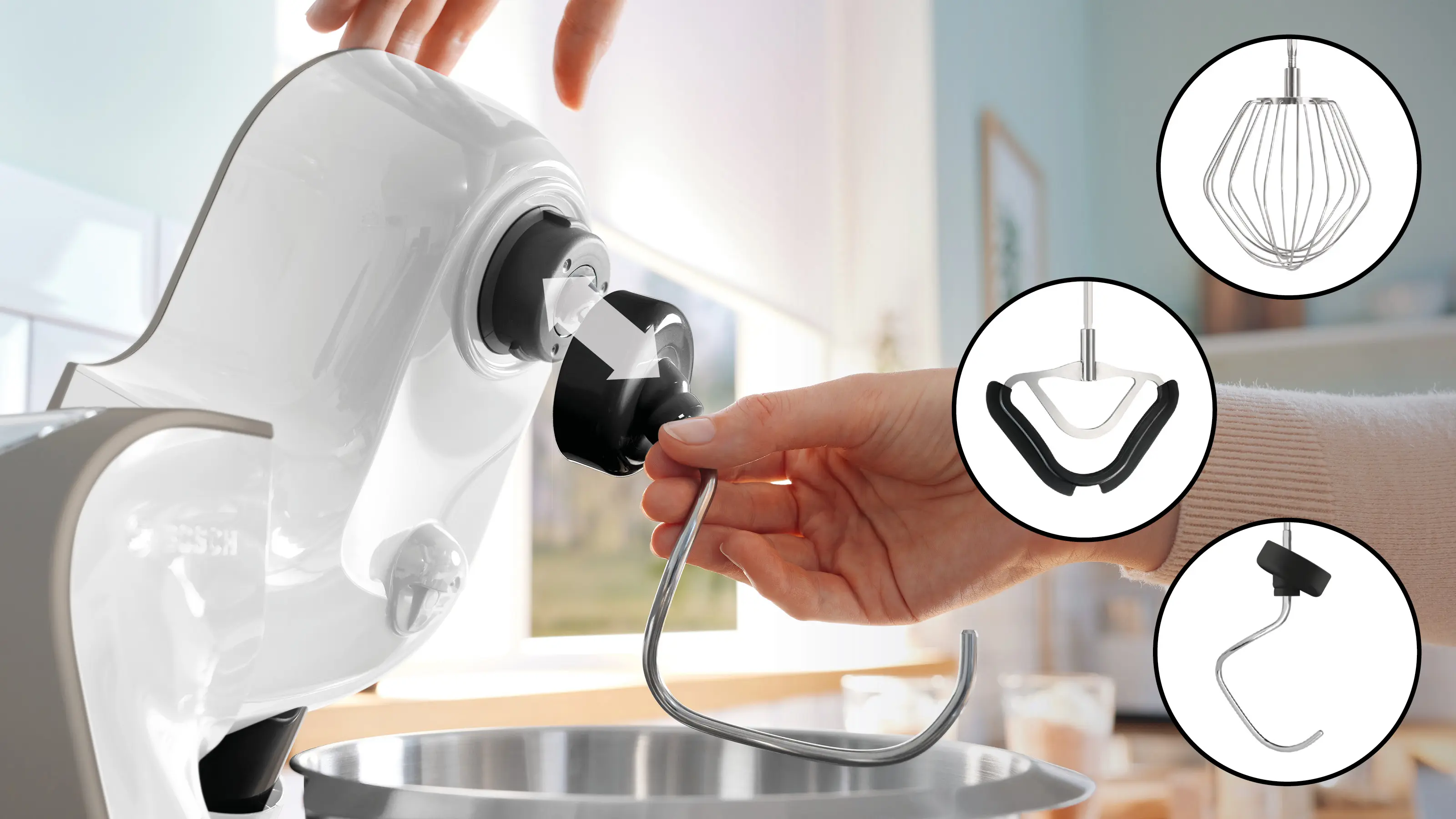 Serie 4 Keukenmachine met weegschaal en timer MUM 5 1000 W Wit, Champagne