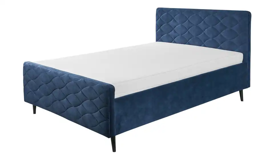 Polsterbettgestell Mario A Blau 140 cm