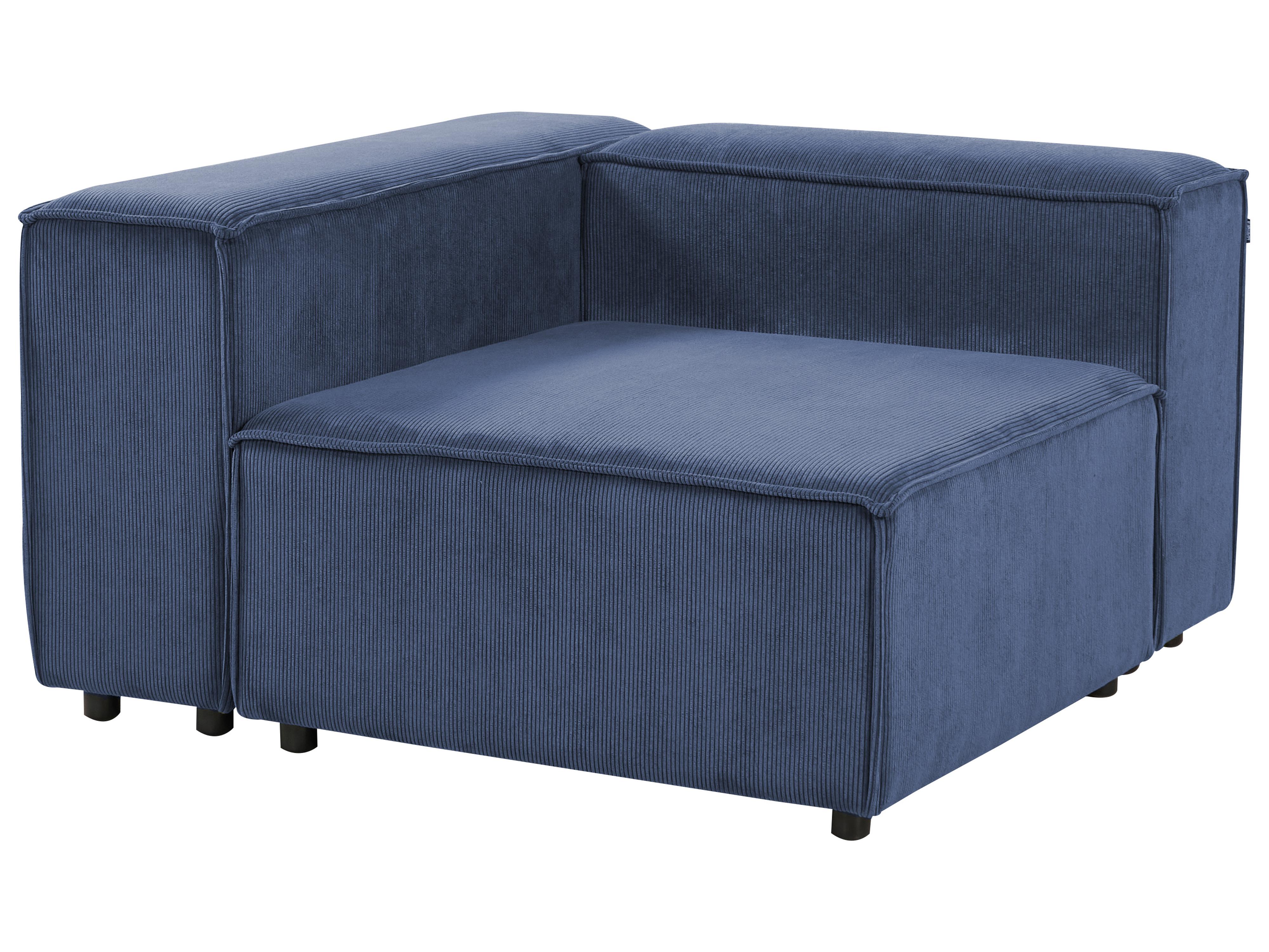 Modulaire hoekbank 4-zits ARDAL Corduroy Donkerblauw linkszijdig