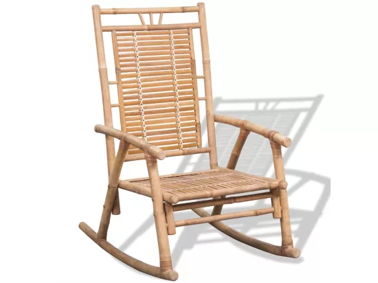 Chaise à bascule en bambou