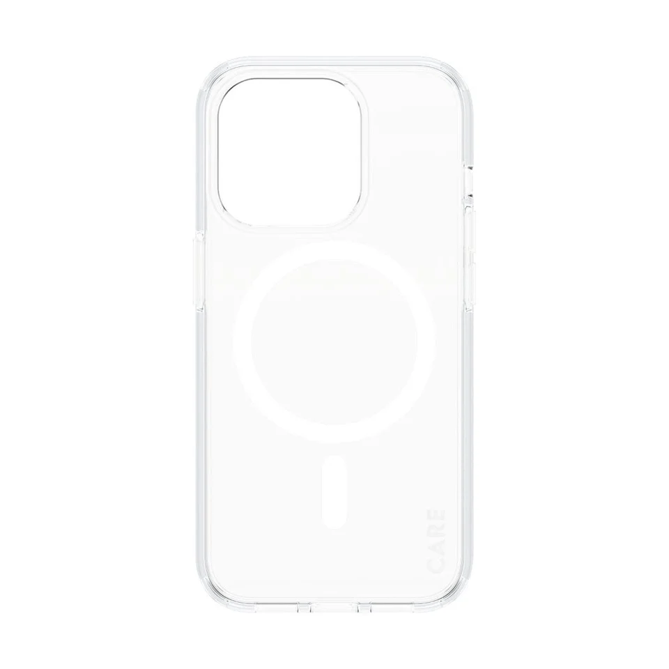CARE by PanzerGlass - Case Transparent med hvid MagSafe - iPhone 15 Pro