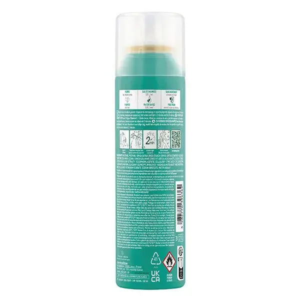 Shampoo a seco de urtiga Klorane para cabelos oleosos e seborreguladores, 150ml