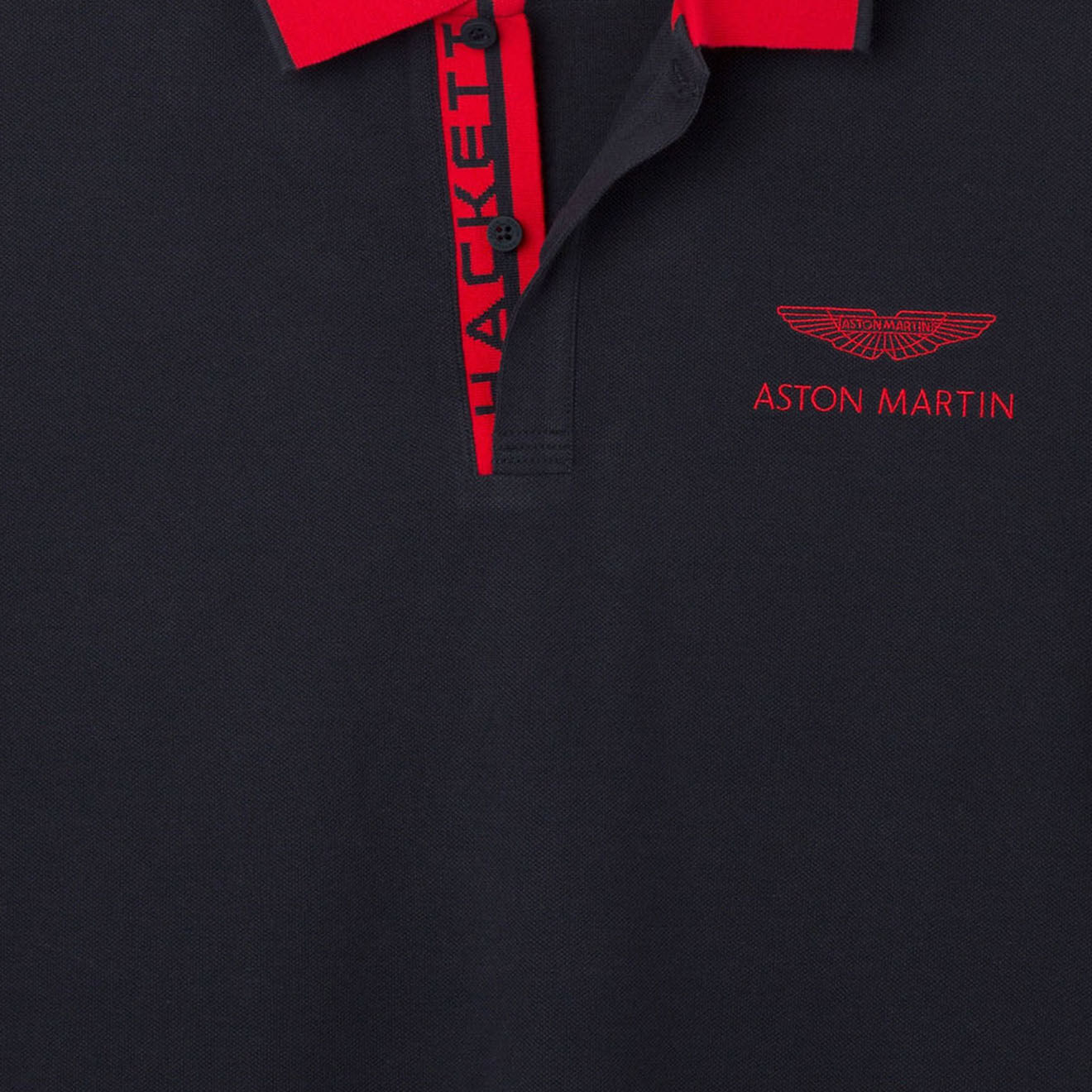Hackett London Polo Regular Fit Aston Martin Racing Contrast bleu marine/rouge