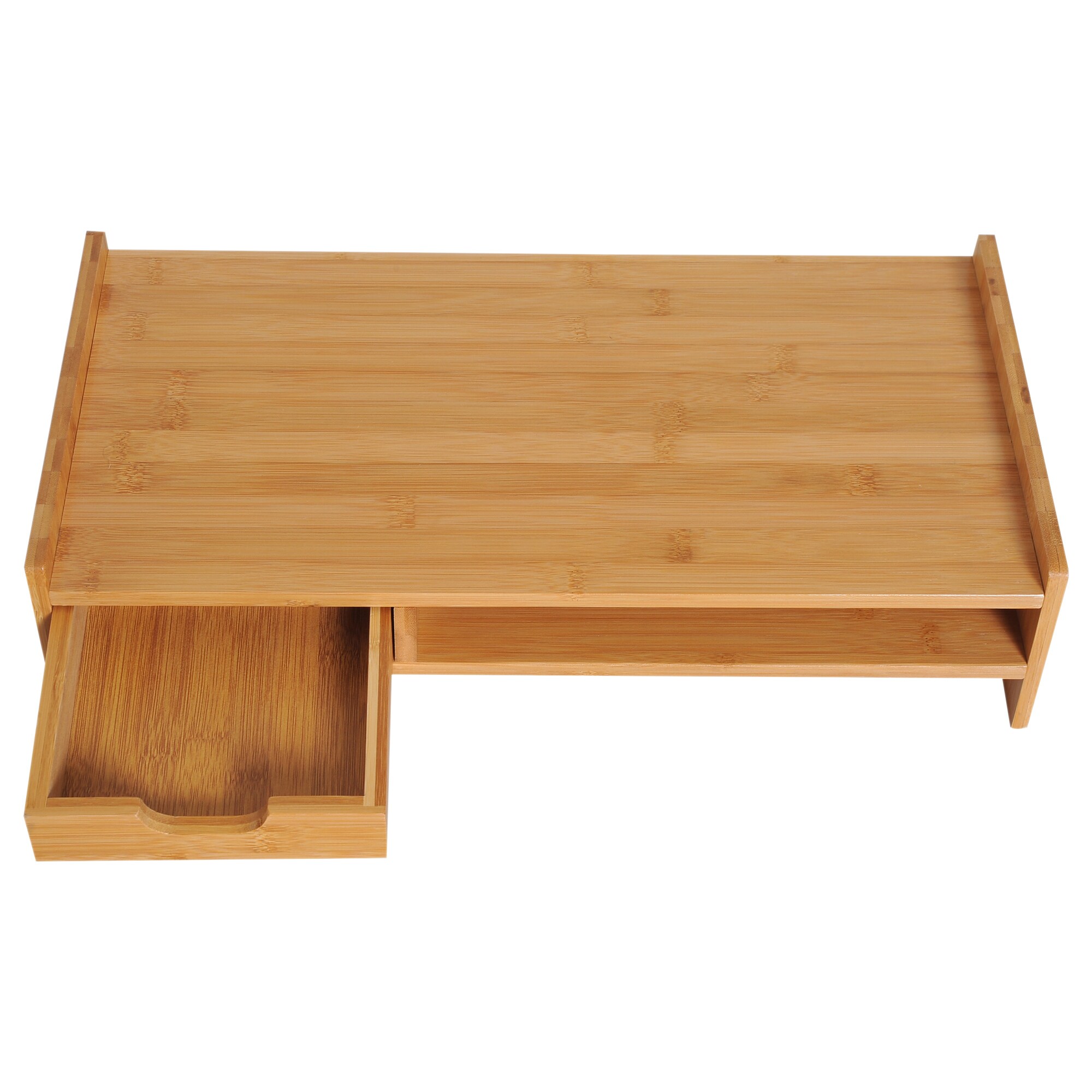 HOMCOM Monitorständer mit Schublade natur 49 x 25,5 x 11,5 cm (LxBxH)
