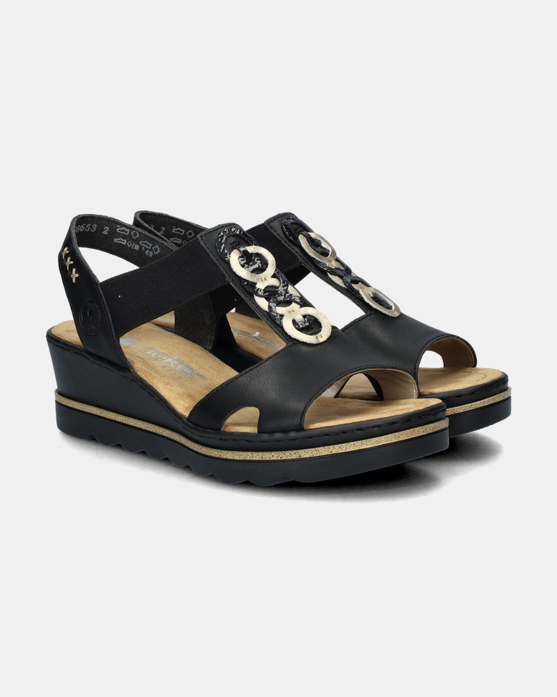 Rieker Sandalen  - zwart