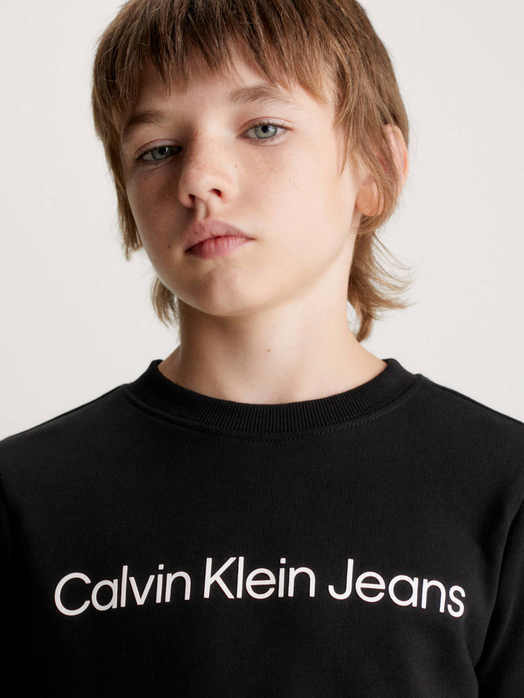 Calvin Klein sweater met logo zwart